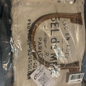 CLA Upcycle Canvas Bag, Handmade Canvas Bag With Leather, Canvas Tote Bag